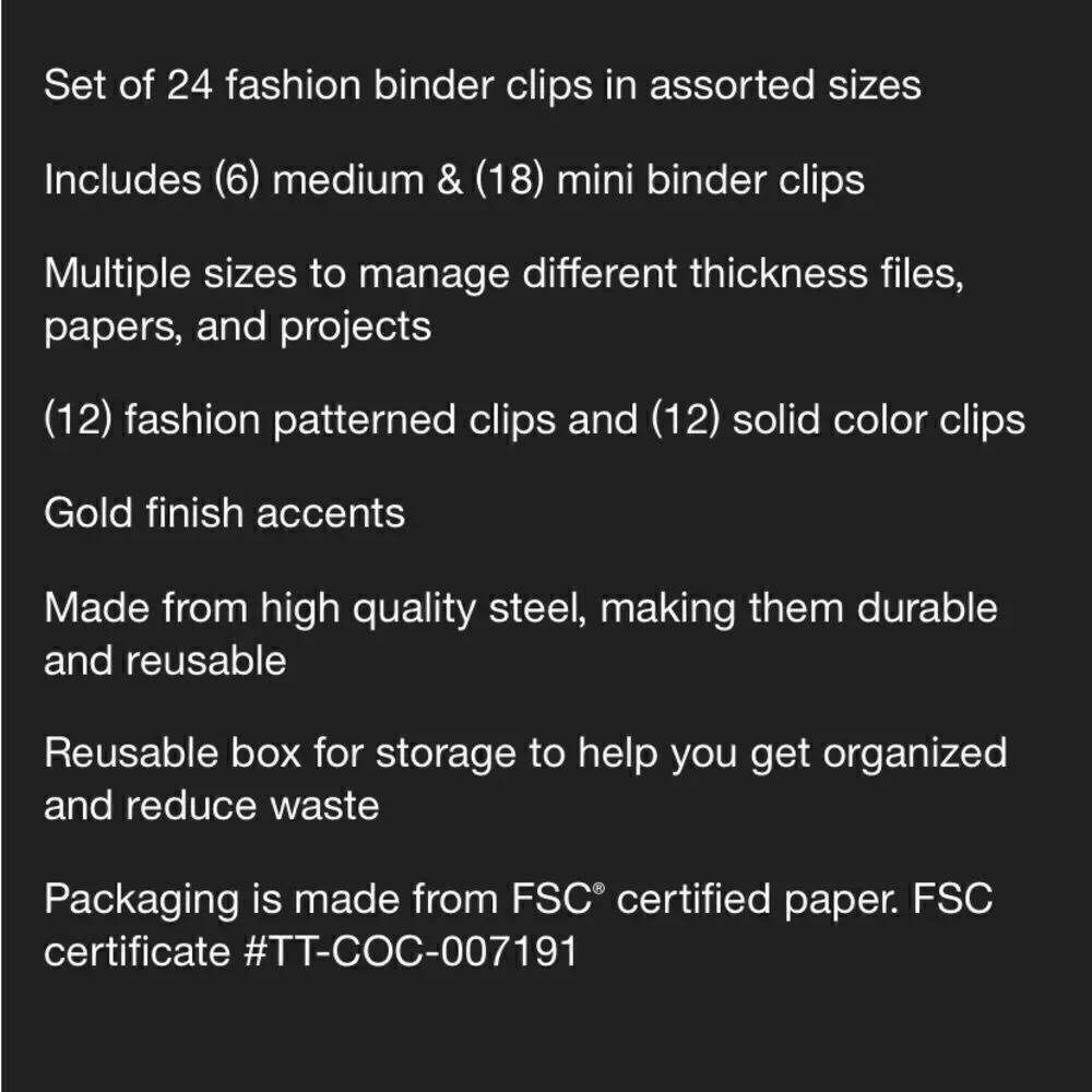 U Brands  24 Steel Paperclips - Picture 6 of 8